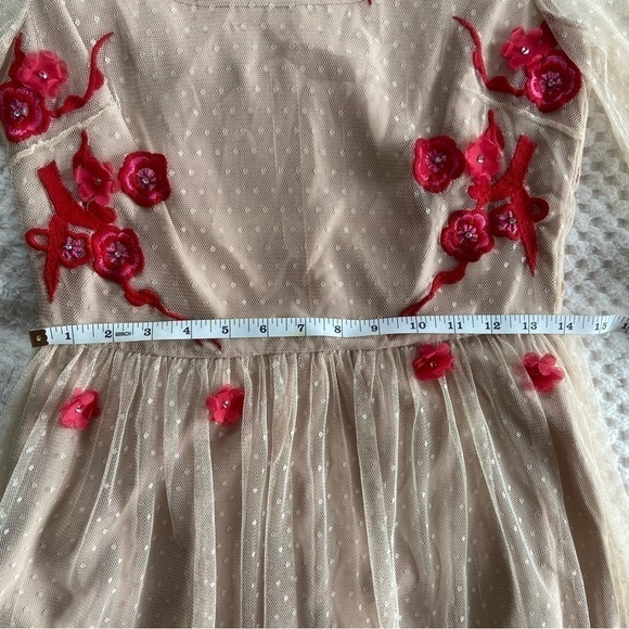 Alice By Temperley Nude Embellished Embroidery Dress - Picture 13 of 16